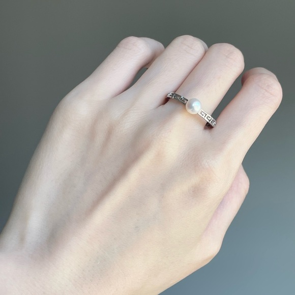 Jewelry - Freshwater Pearl Ring – 5.57mm Pearl – S925 Sterling Silver Band